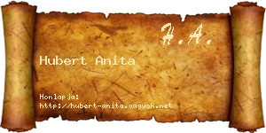Hubert Anita névjegykártya